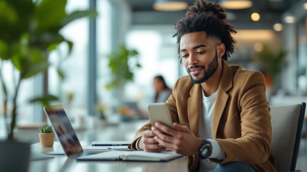 Team member using PocketPublish mobile app
